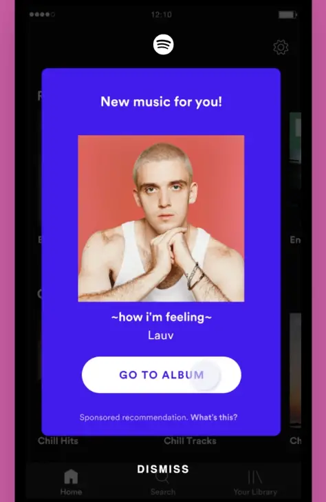 Spotify Marquee example